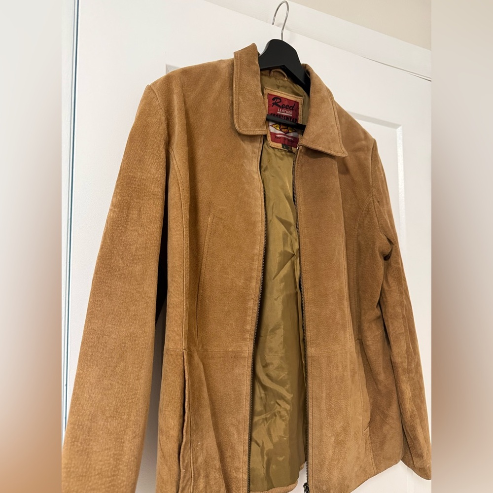 Reed leather sportswear unisex Tan Jacket